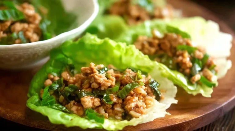 Basil Chicken Lettuce Wraps