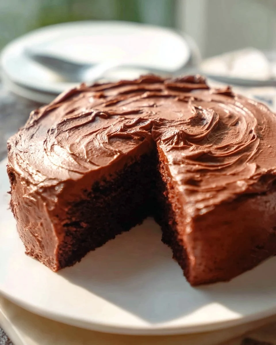 Double Chocolate Cake With Buttercream Frosting