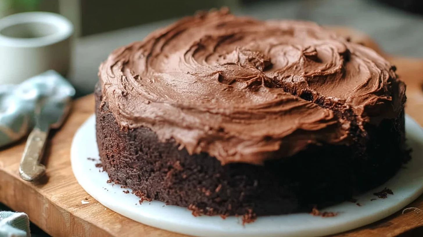 Double Chocolate Cake With Buttercream Frosting