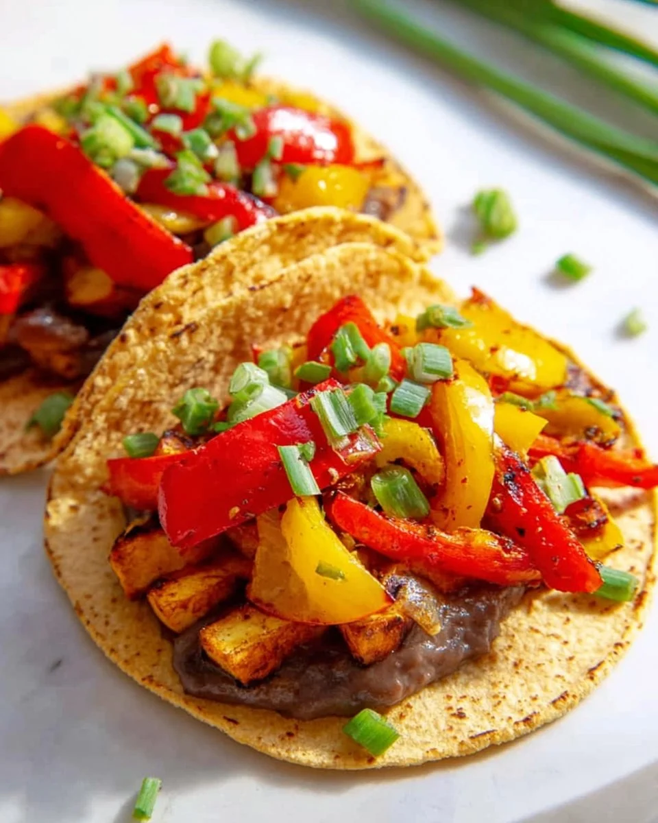 Roasted Bell Pepper Tostadas