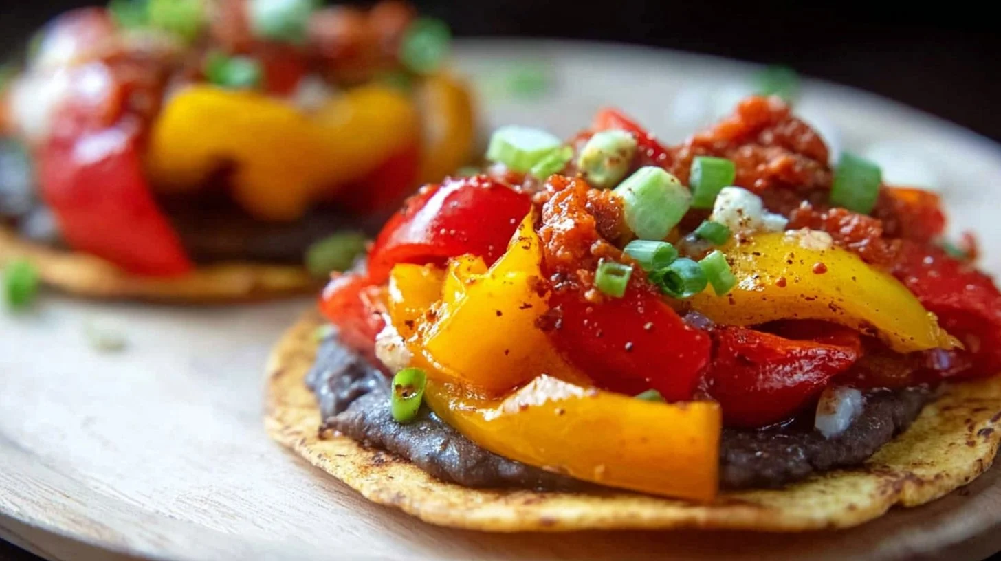 Roasted Bell Pepper Tostadas