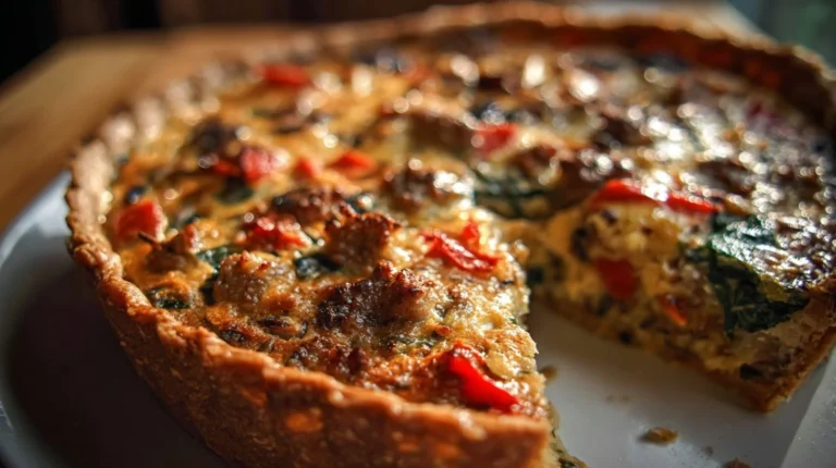 Sausage And Red Pepper Quiche