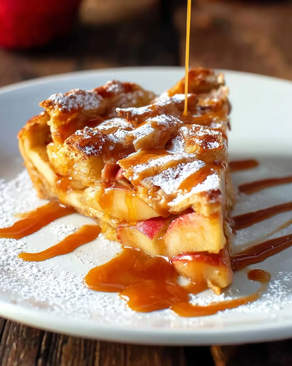 Baked Apple Pancake with Apple Cider Syrup