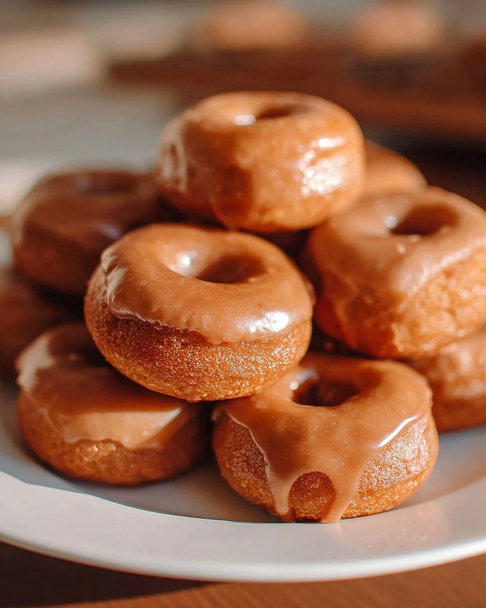 Baked Gingerbread Mini Donuts