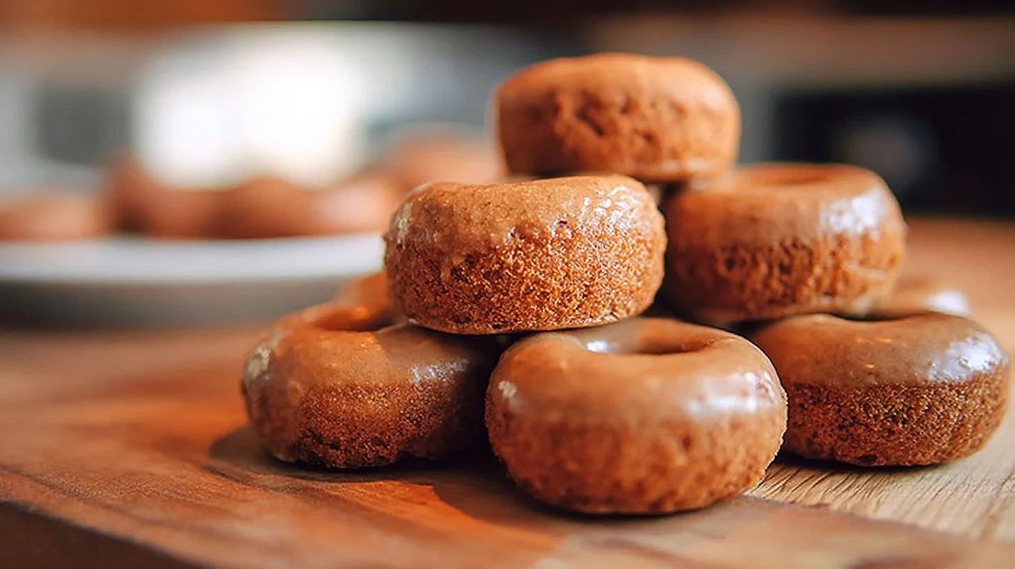 Baked Gingerbread Mini Donuts