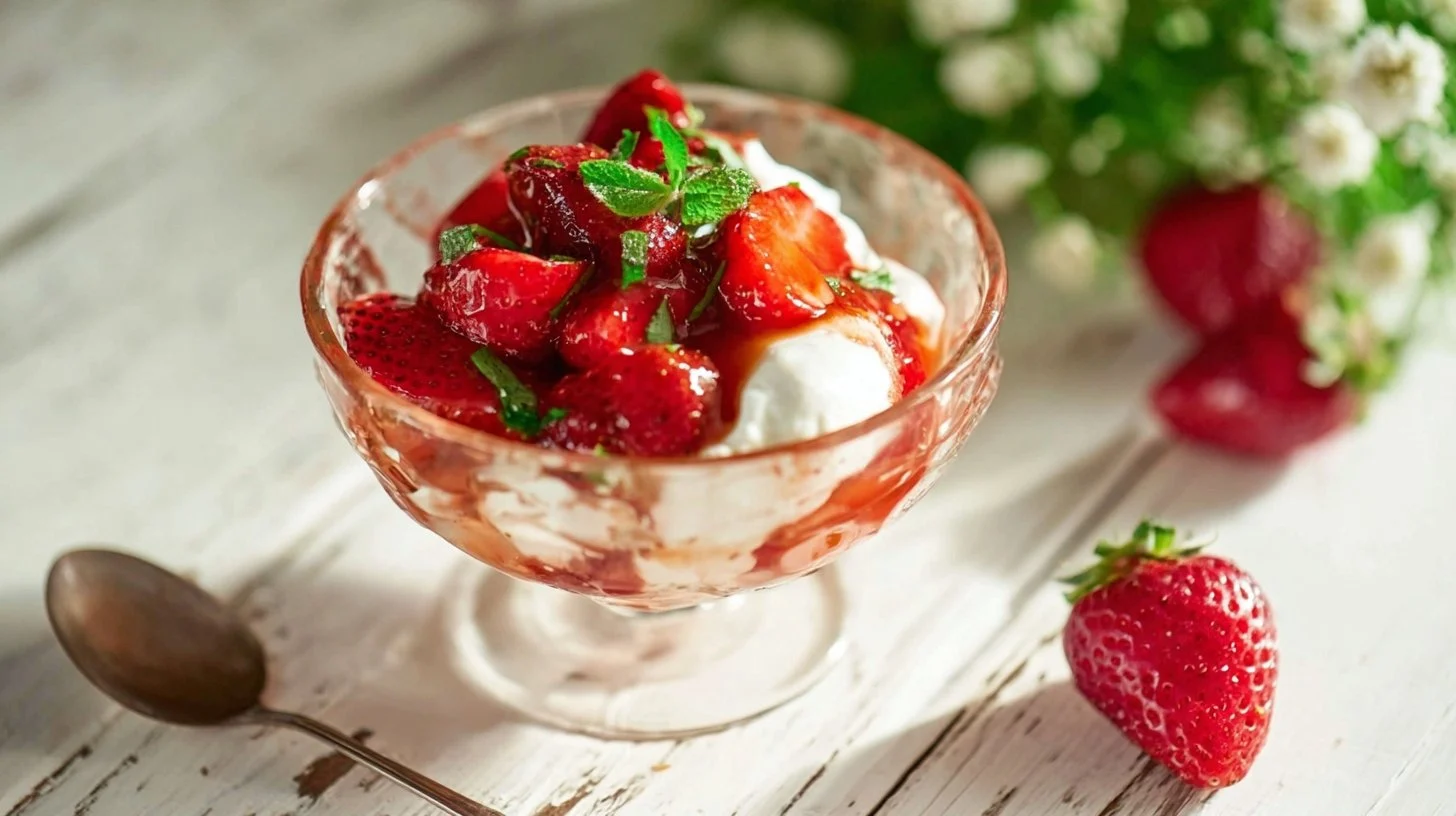 Balsamic Strawberries With Greek Yogurt