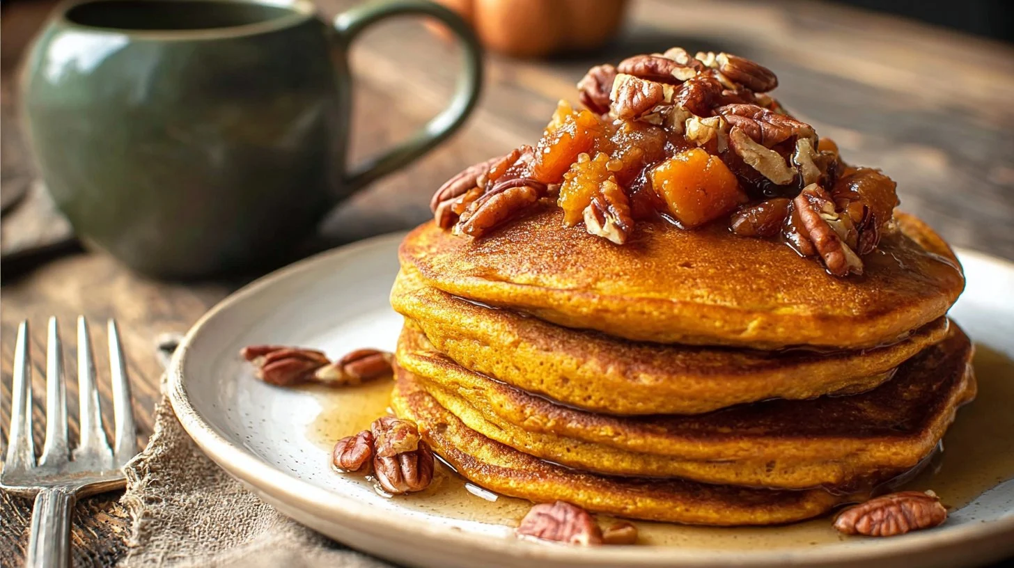 Butternut Squash Pecan Pancakes