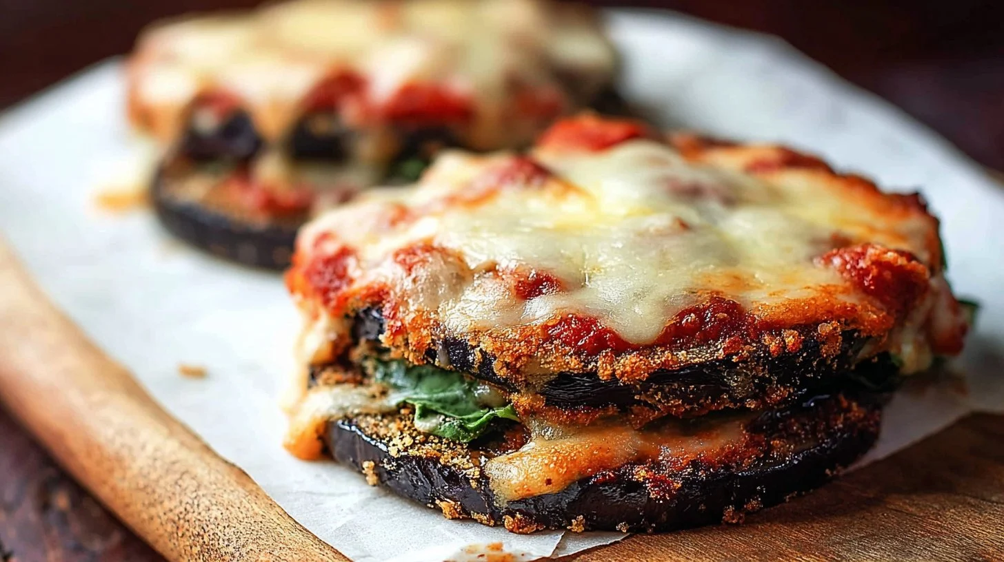 Cheesy Baked Eggplant Pizza