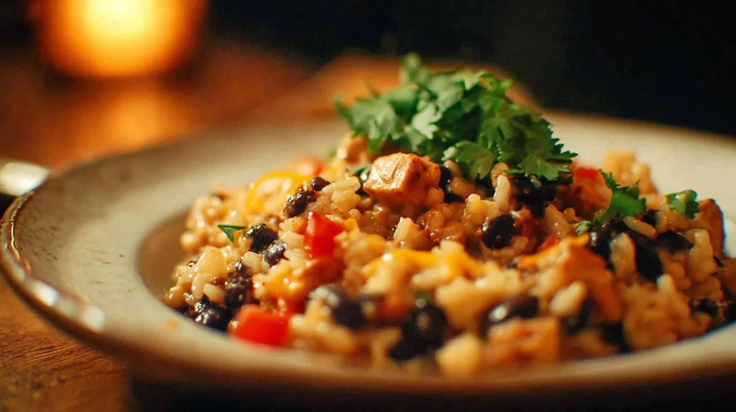 Cheesy Black Bean Risotto