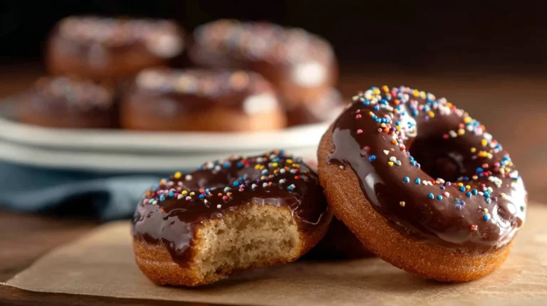 Chocolate Glazed Baked Mini Donuts