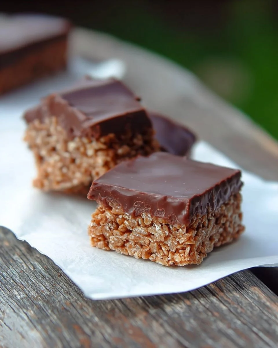 Chocolate Peanut Butter Krispies Bars