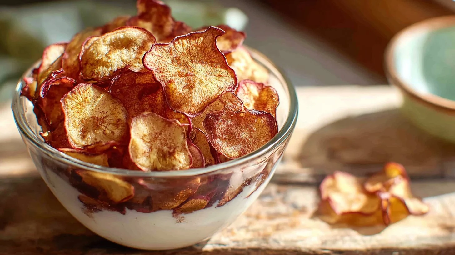 Cinnamon Sugar Radish Chips
