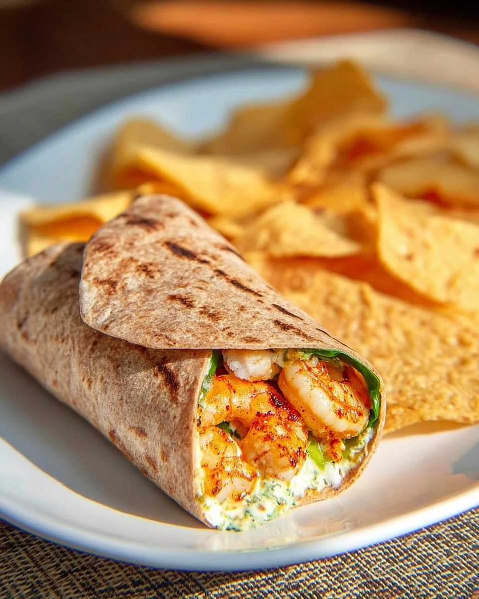 Garlic Shrimp And Zucchini Wrap