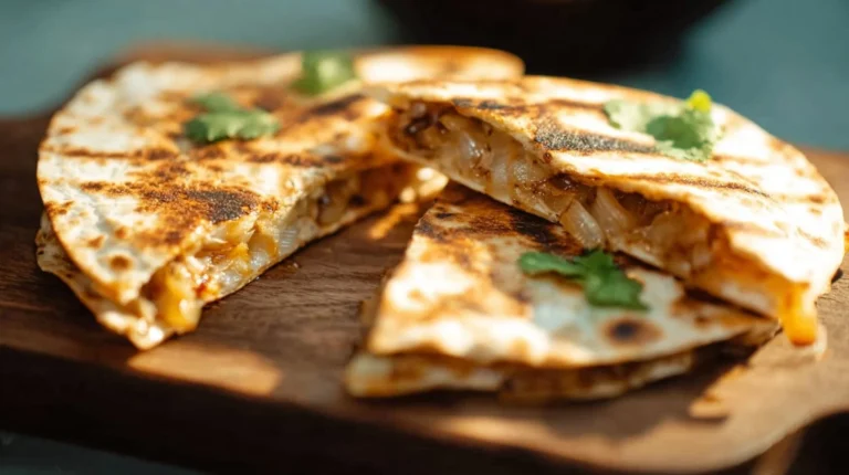 Grilled Barbeque Onion And Smoked Gouda Quesadillas
