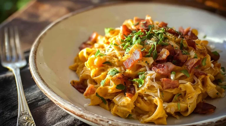 Healthy Bacon and Pumpkin Pasta