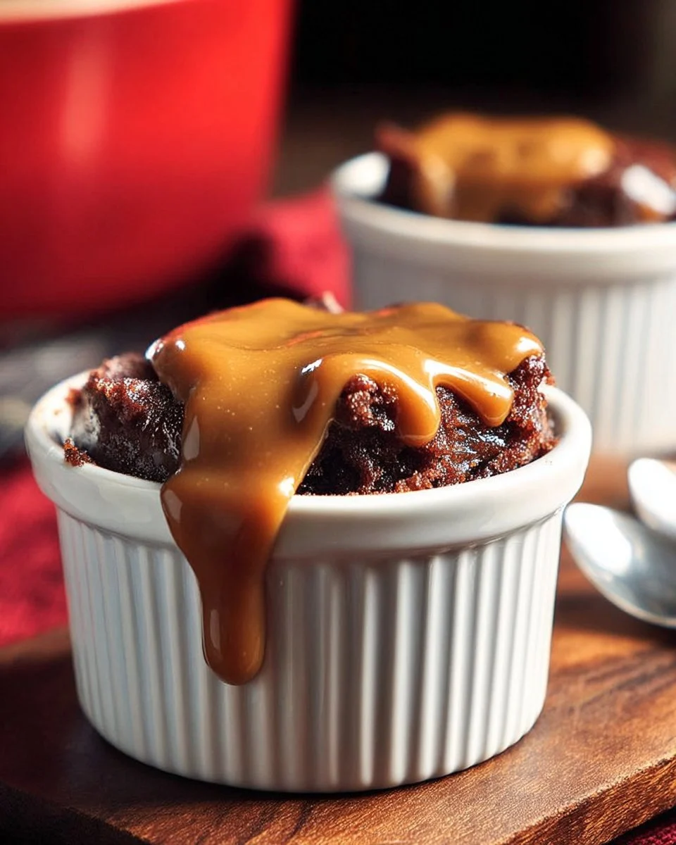 Hot Fudge Cake With Peanut Butter Sauce