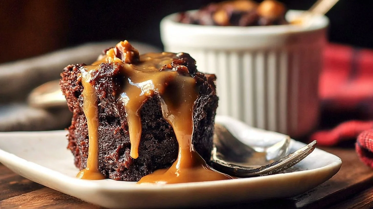 Hot Fudge Cake With Peanut Butter Sauce