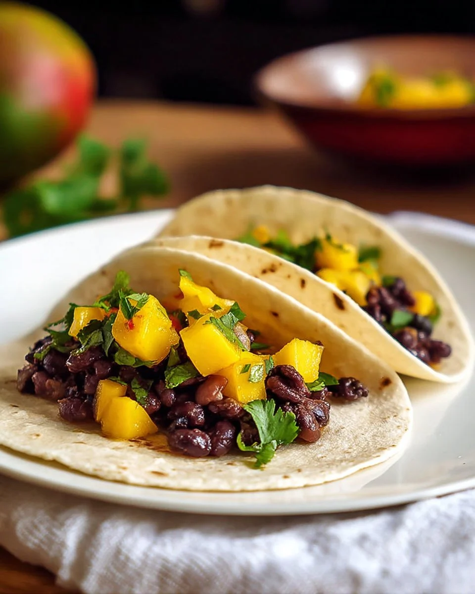 Mango Black Bean Tacos