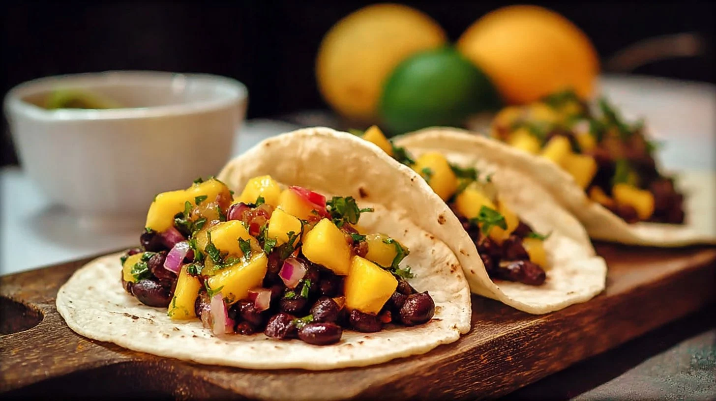 Mango Black Bean Tacos