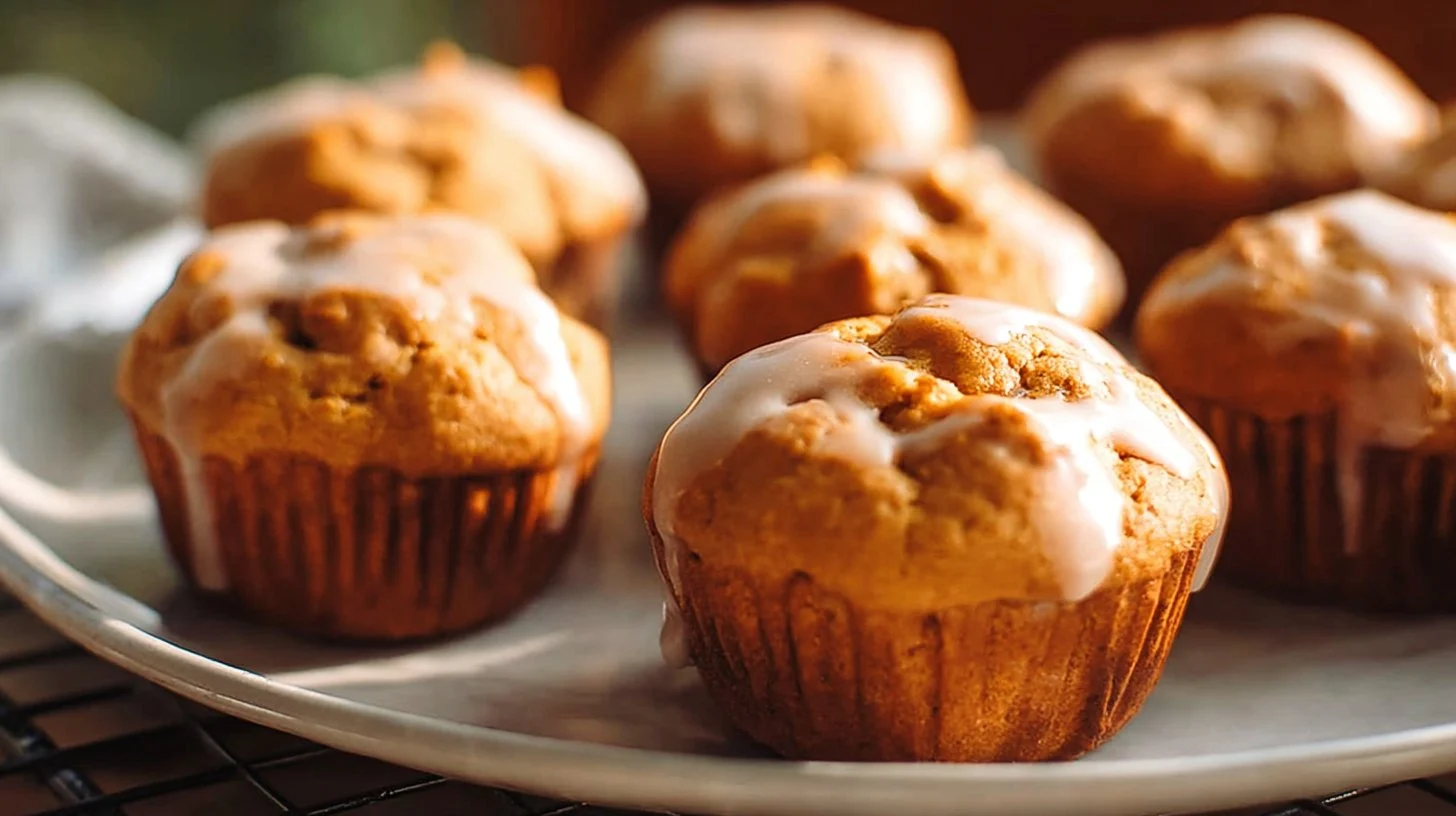 Maple Glazed Pumpkin Muffins