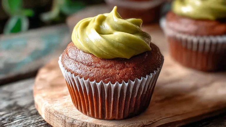 Milk Chocolate Cupcakes with Avocado Buttercream