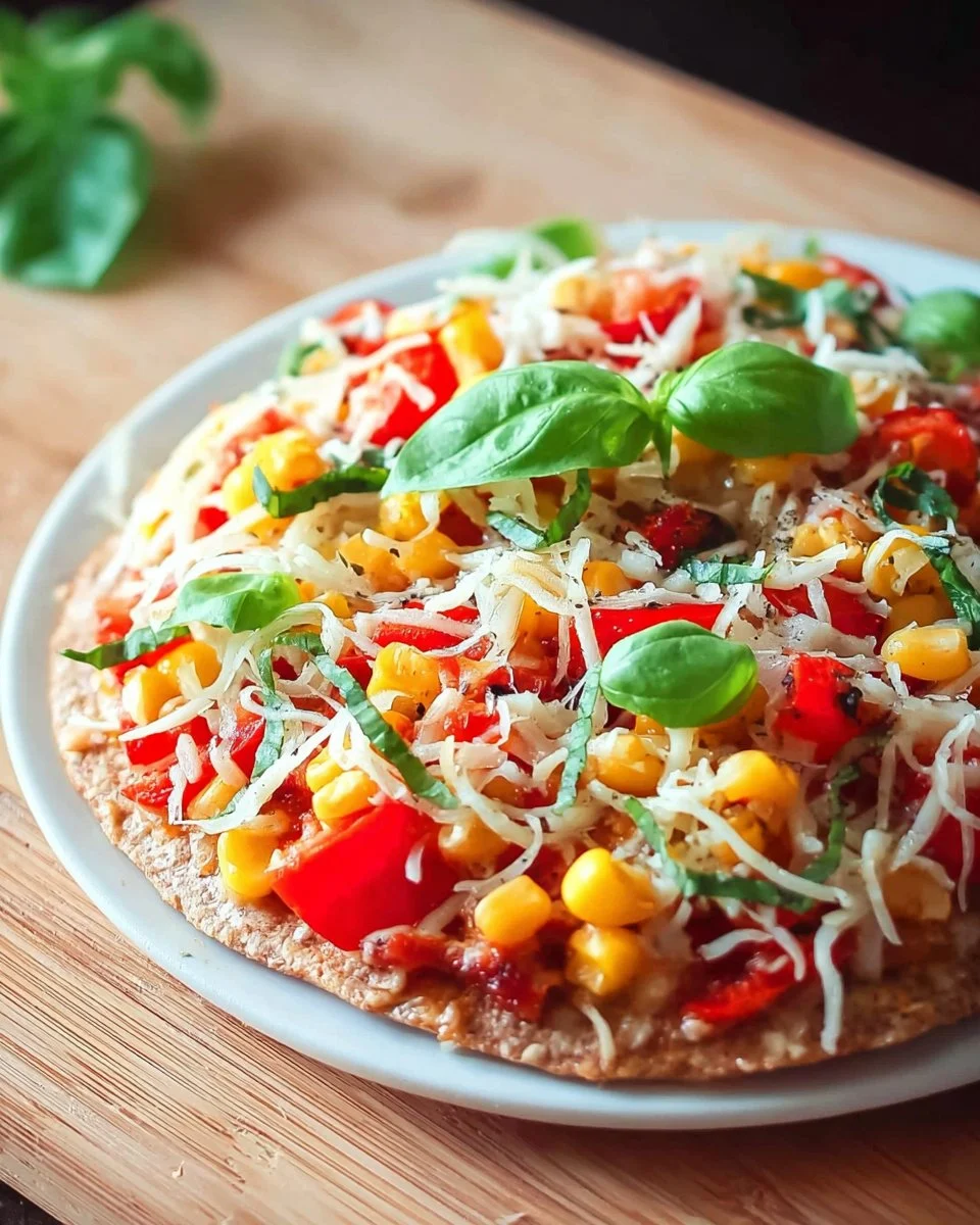 Mozzarella, Basil And Corn Quesadilla