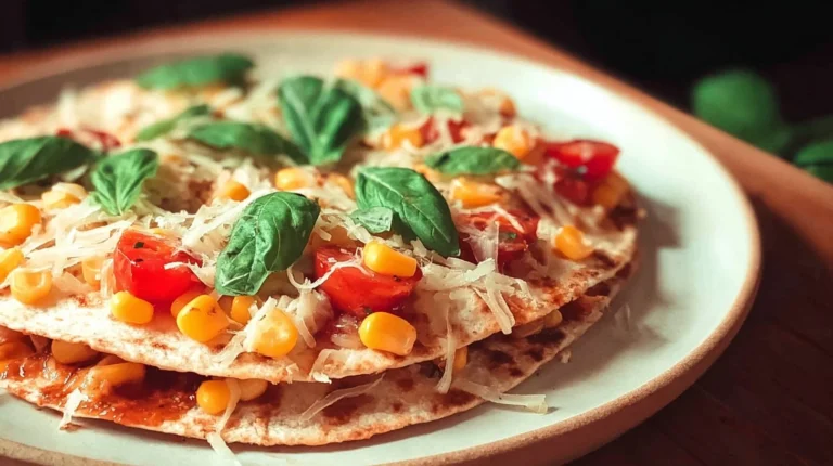 Mozzarella, Basil And Corn Quesadilla