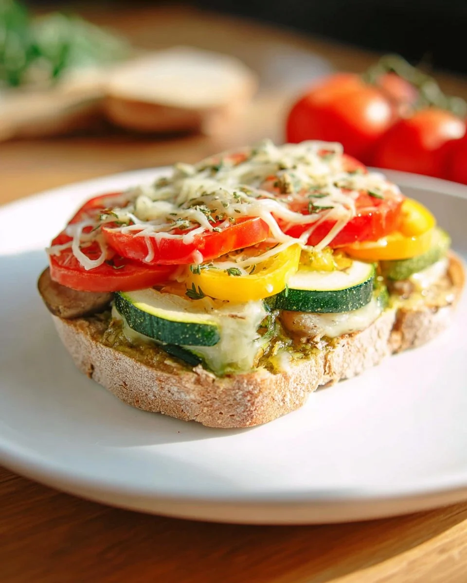 Parmesan Pesto Veggie Sandwich