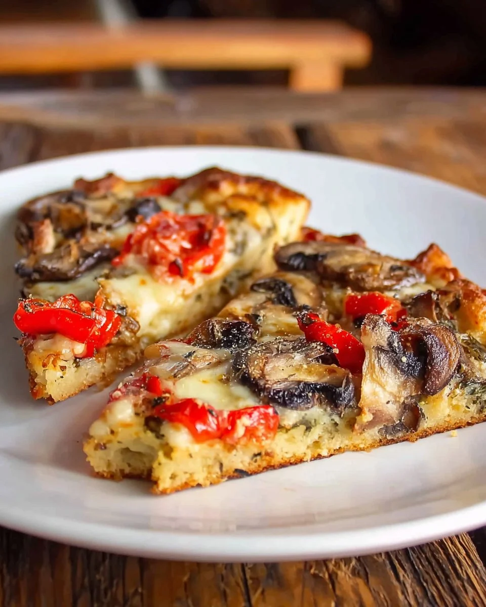 Portobello Red Pepper & Pesto Pizza