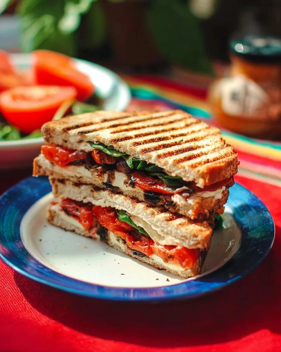 Red Pepper & Goat Cheese Panini