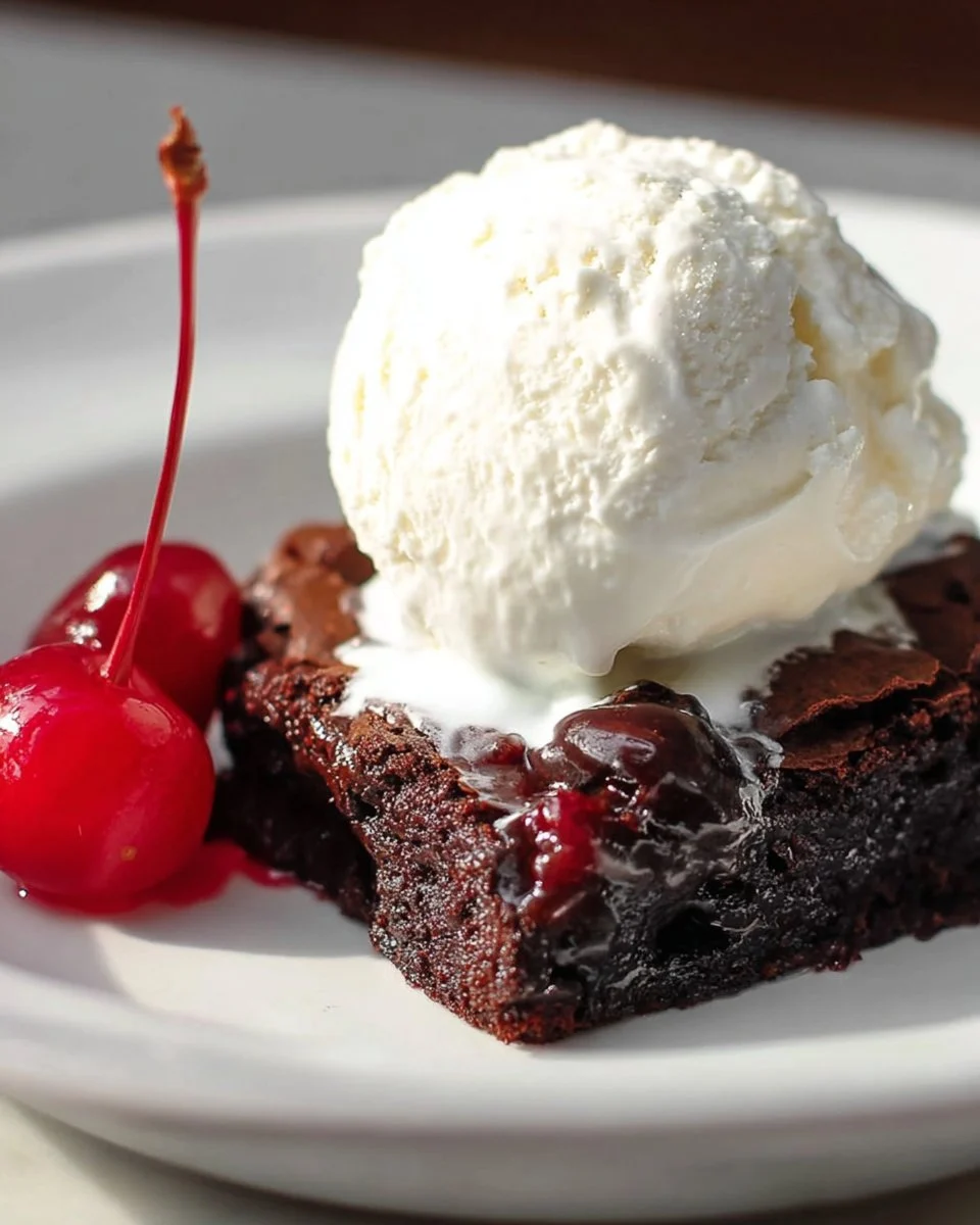 Roasted Cherry Brownies