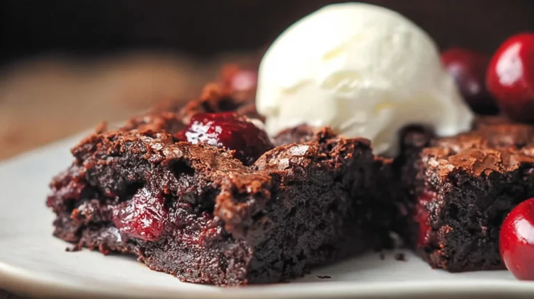 Roasted Cherry Brownies