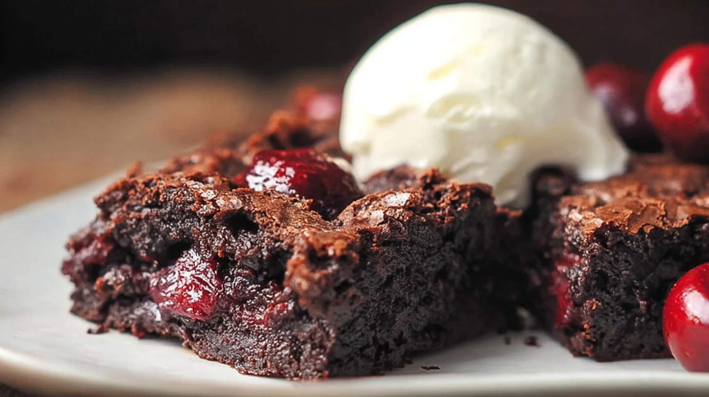Roasted Cherry Brownies