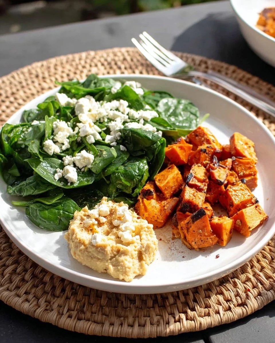 Roasted Sweet Potatoes and Hummus