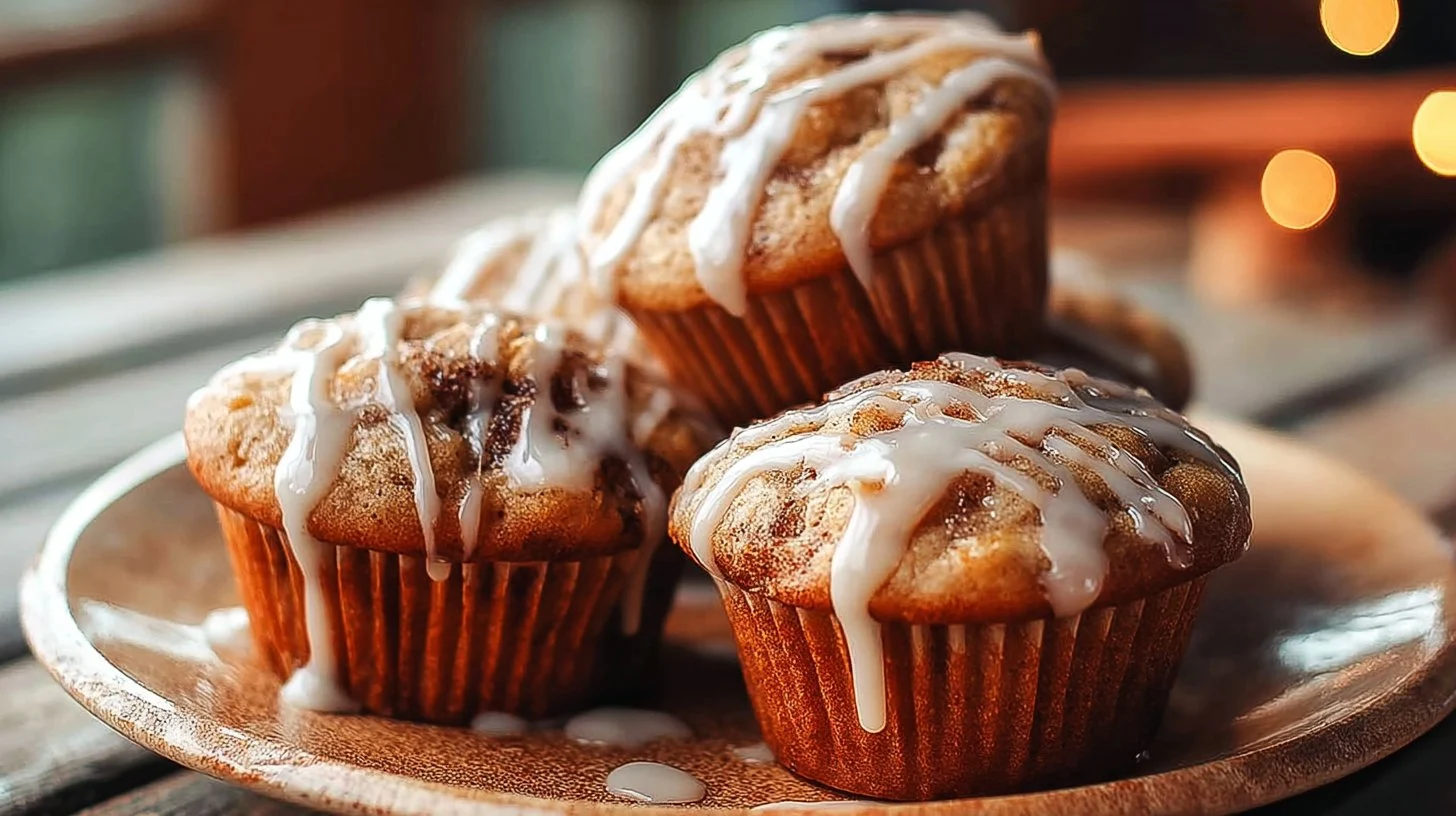 Small Batch Vanilla Glazed Apple Cinnamon Muffins
